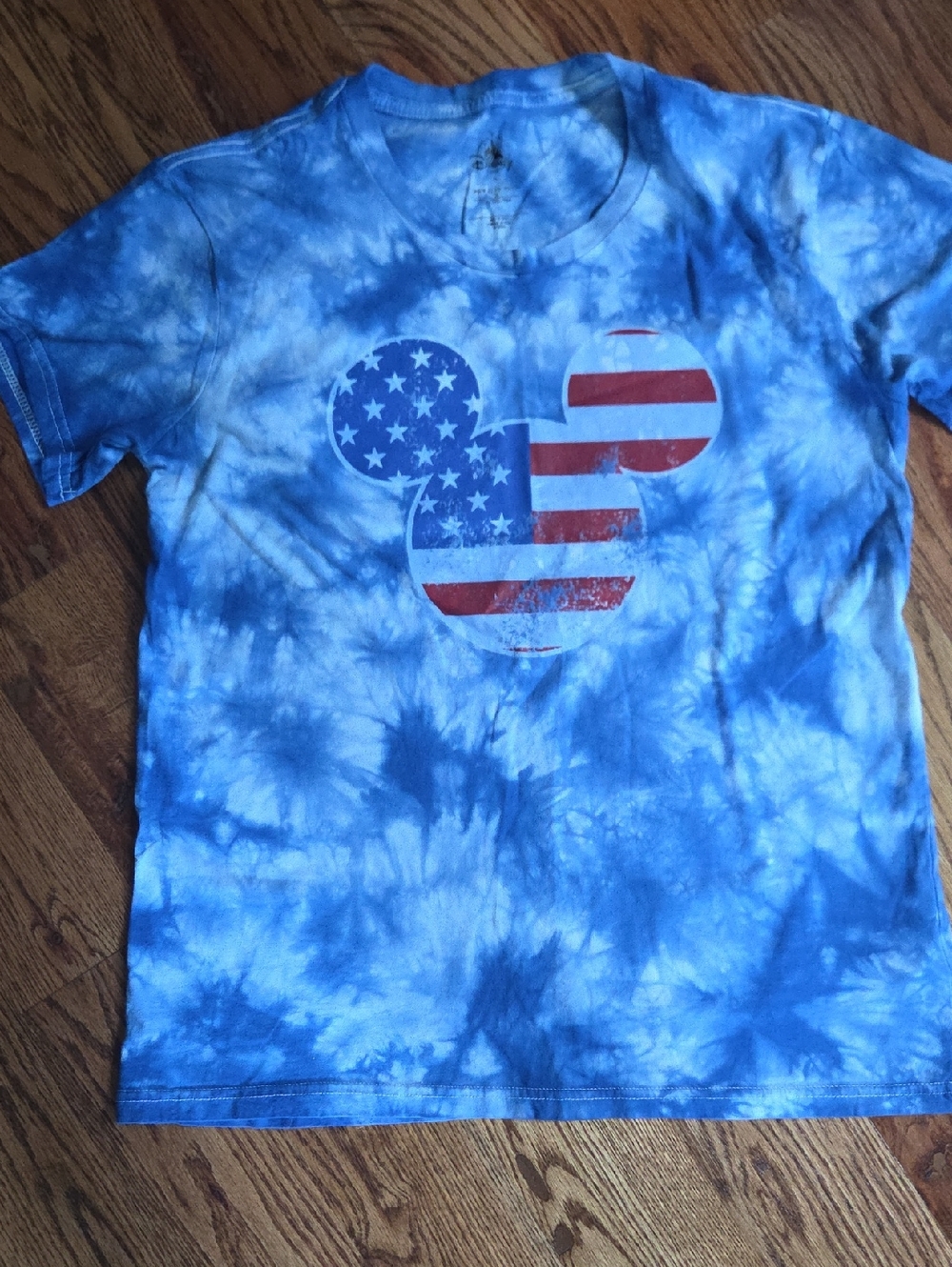Disney Tie-Dye Mickey Flag T-Shirt M